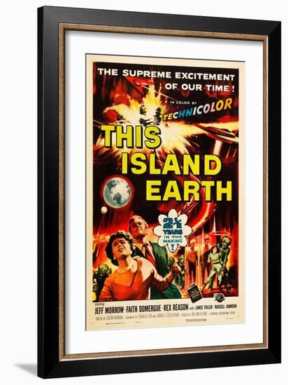 THIS ISLAND EARTH, Faith Domergue, Rex Reason, Jeff Morrow, 1955-null-Framed Art Print