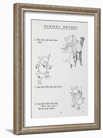 This Little Pig Went To Market - Nursery Rhyme-Arthur Rackham-Framed Giclee Print