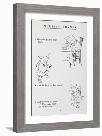 This Little Pig Went To Market - Nursery Rhyme-Arthur Rackham-Framed Giclee Print