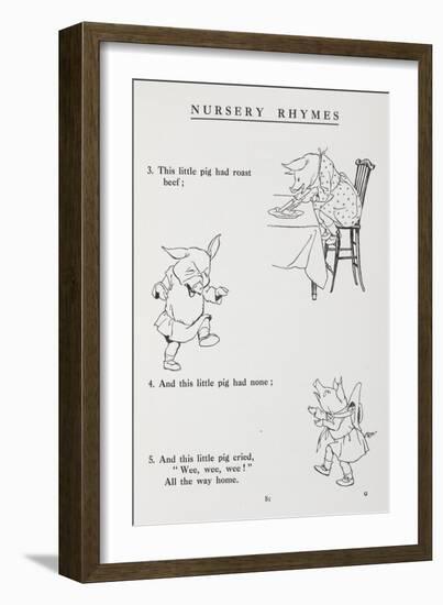 This Little Pig Went To Market - Nursery Rhyme-Arthur Rackham-Framed Giclee Print