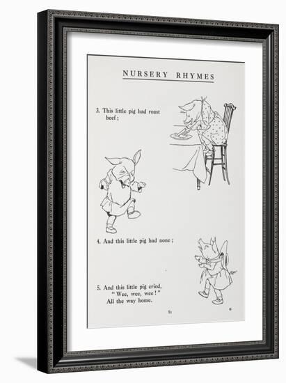 This Little Pig Went To Market - Nursery Rhyme-Arthur Rackham-Framed Giclee Print