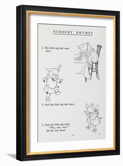 This Little Pig Went To Market - Nursery Rhyme-Arthur Rackham-Framed Giclee Print