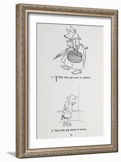 This Little Pig Went To Market - Nursery Rhyme-Arthur Rackham-Framed Giclee Print