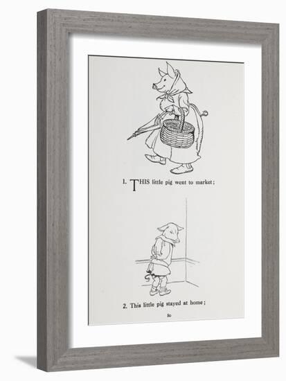 This Little Pig Went To Market - Nursery Rhyme-Arthur Rackham-Framed Giclee Print