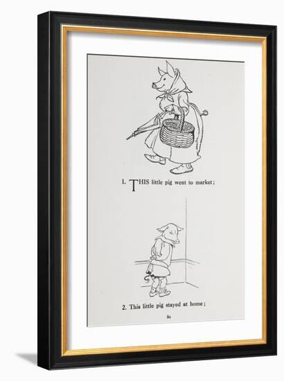 This Little Pig Went To Market - Nursery Rhyme-Arthur Rackham-Framed Giclee Print