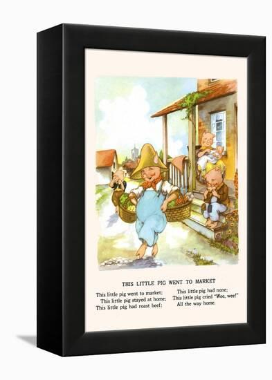 This Little Pig Went to Market-Bird & Haumann-Framed Stretched Canvas