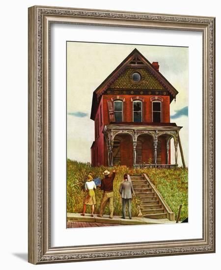 "This Old House," May 18, 1946-John Falter-Framed Giclee Print