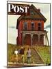 "This Old House," Saturday Evening Post Cover, May 18, 1946-John Falter-Mounted Giclee Print