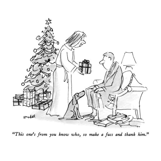 This One S From You Know Who So Make A Fuss And Thank Him New Yorker Cartoon Premium Giclee Print Frank Modell Art Com This One S From You Know Who So Make A Fuss And Thank Him New Yorker Cartoon Premium Giclee Print Frank Modell Art Com