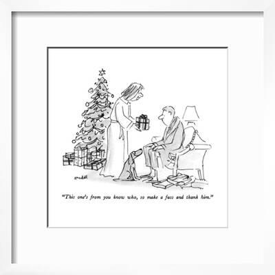 This One S From You Know Who So Make A Fuss And Thank Him New Yorker Cartoon Premium Giclee Print Frank Modell Art Com This One S From You Know Who So Make A Fuss And Thank Him New Yorker Cartoon Premium Giclee Print Frank Modell Art Com