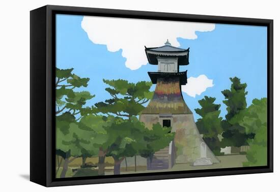 This Place is Kotohira of Japan, 2016 (Painting)-Hiroyuki Izutsu-Framed Premier Image Canvas