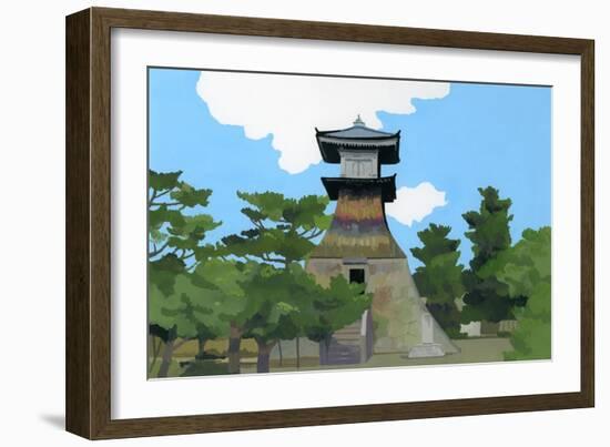 This Place is Kotohira of Japan, 2016 (Painting)-Hiroyuki Izutsu-Framed Giclee Print