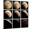 This Sequence of Photographs Shows the Total Eclipse of the Moon over Denver, Colorado-null-Mounted Photographic Print