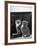 This Small Grey and White Kitten Stares up at the Ceiling While Sitting Next to a Large Mirror-Thomas Fall-Framed Photographic Print