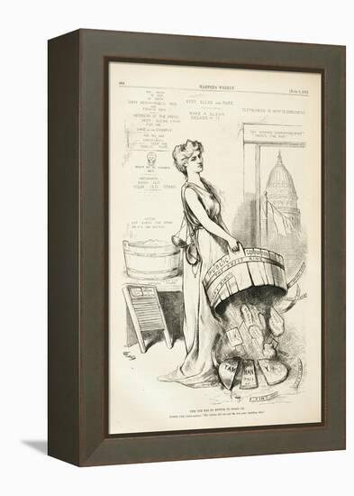 This Tub Has No Bottom to Stand On, 1875-Thomas Nast-Framed Premier Image Canvas