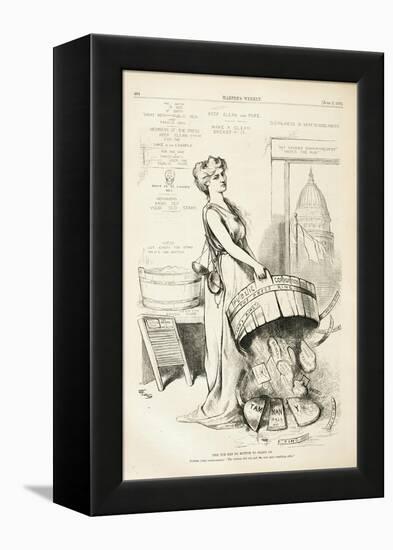 This Tub Has No Bottom to Stand On, 1875-Thomas Nast-Framed Premier Image Canvas