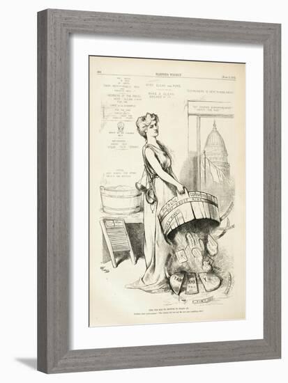 This Tub Has No Bottom to Stand On, 1875-Thomas Nast-Framed Giclee Print