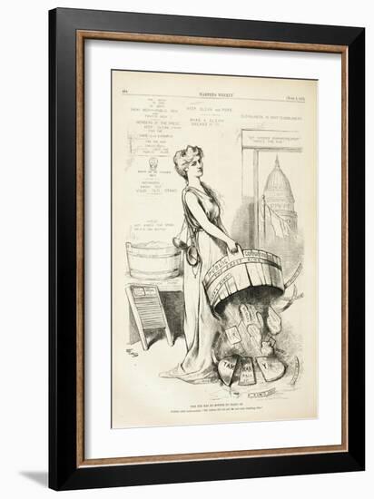 This Tub Has No Bottom to Stand On, 1875-Thomas Nast-Framed Giclee Print