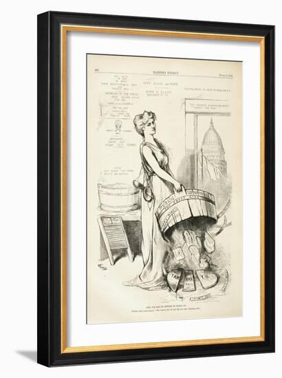 This Tub Has No Bottom to Stand On, 1875-Thomas Nast-Framed Giclee Print