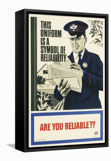 This Uniform Is a Symbol of Reliability - are You Reliable?-null-Framed Stretched Canvas
