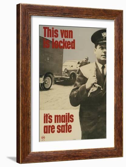 This Van Is Locked and it's Mails are Safe-null-Framed Art Print