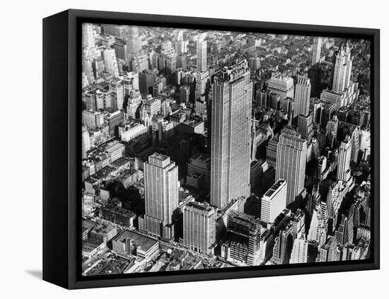 This View Shows the Western Front Along Sixth Avenue of the Nearly Completed Rockefeller Center-null-Framed Premier Image Canvas