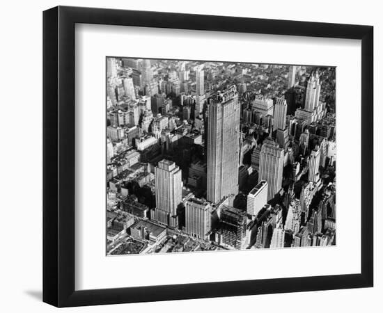 This View Shows the Western Front Along Sixth Avenue of the Nearly Completed Rockefeller Center-null-Framed Photographic Print