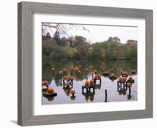 This Water Based Jack-O-Lantern Display in the Halloween Spectacular-Victoria Arocho-Framed Photographic Print