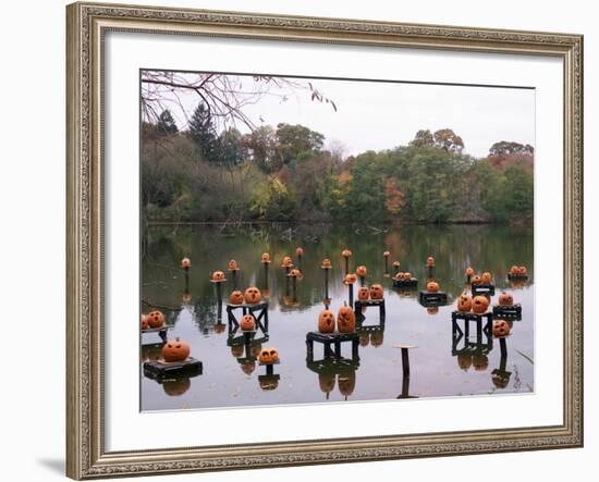 This Water Based Jack-O-Lantern Display in the Halloween Spectacular-Victoria Arocho-Framed Photographic Print