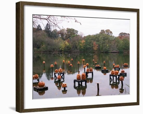 This Water Based Jack-O-Lantern Display in the Halloween Spectacular-Victoria Arocho-Framed Photographic Print