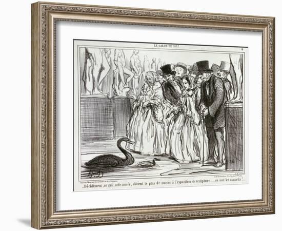 This Year, the Ducks are Really the Most Popular of the Exhibition of Sculptures-Honore Daumier-Framed Giclee Print