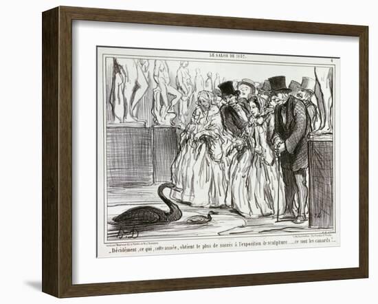 This Year, the Ducks are Really the Most Popular of the Exhibition of Sculptures-Honore Daumier-Framed Giclee Print