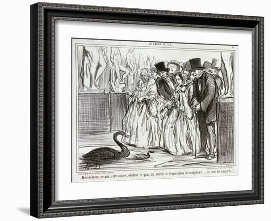 This Year, the Ducks are Really the Most Popular of the Exhibition of Sculptures-Honore Daumier-Framed Giclee Print