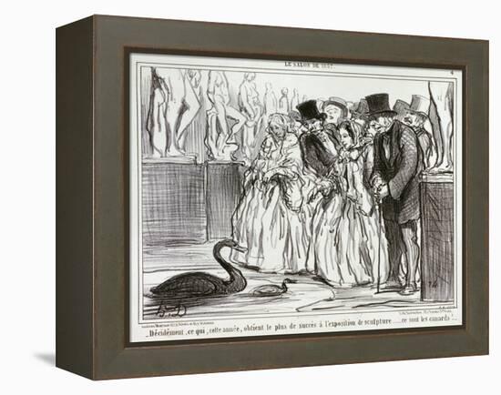 This Year, the Ducks are Really the Most Popular of the Exhibition of Sculptures-Honore Daumier-Framed Premier Image Canvas