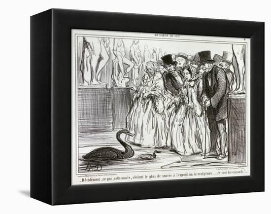 This Year, the Ducks are Really the Most Popular of the Exhibition of Sculptures-Honore Daumier-Framed Premier Image Canvas