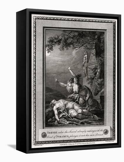 Thisbe Takes the Sword Already Reeking with the Blood of Pyramus, Plunges it Into..., 1775-W Walker-Framed Premier Image Canvas