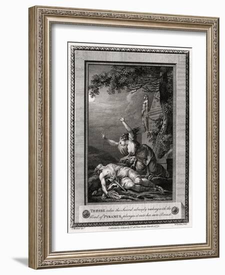 Thisbe Takes the Sword Already Reeking with the Blood of Pyramus, Plunges it Into..., 1775-W Walker-Framed Giclee Print