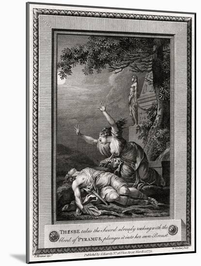 Thisbe Takes the Sword Already Reeking with the Blood of Pyramus, Plunges it Into..., 1775-W Walker-Mounted Giclee Print