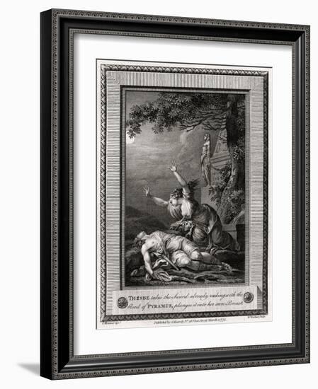 Thisbe Takes the Sword Already Reeking with the Blood of Pyramus, Plunges it Into..., 1775-W Walker-Framed Giclee Print