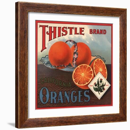 Thistle Brand - California - Citrus Crate Label-Lantern Press-Framed Art Print