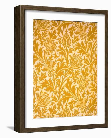 'Thistle' Wallpaper Design, Late 19Th Century (Colour Woodblock Print on Paper)-William Morris-Framed Giclee Print