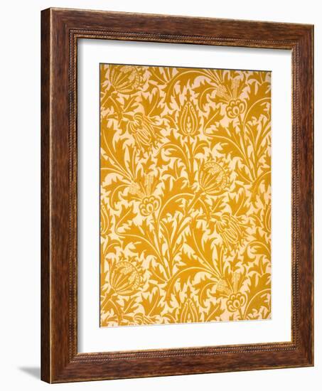 'Thistle' Wallpaper Design, Late 19Th Century (Colour Woodblock Print on Paper)-William Morris-Framed Giclee Print