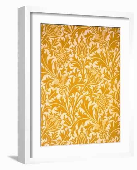 'Thistle' Wallpaper Design, Late 19Th Century (Colour Woodblock Print on Paper)-William Morris-Framed Giclee Print