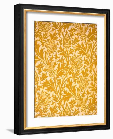 'Thistle' Wallpaper Design, Late 19Th Century (Colour Woodblock Print on Paper)-William Morris-Framed Giclee Print