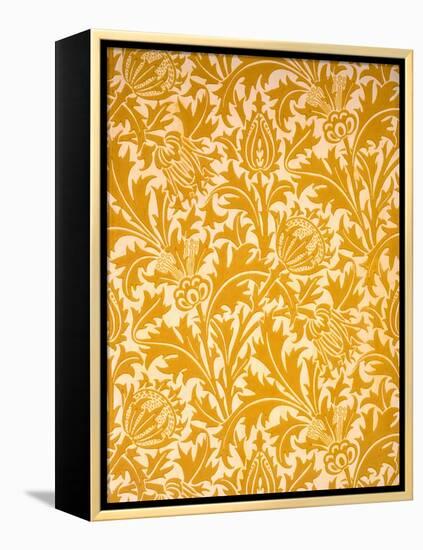 'Thistle' Wallpaper Design, Late 19Th Century (Colour Woodblock Print on Paper)-William Morris-Framed Premier Image Canvas