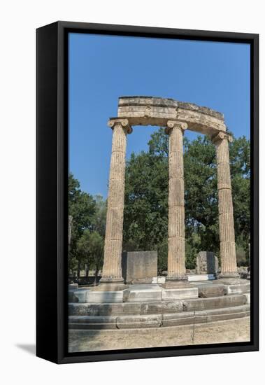 Tholos, Ancient Greek ruins, Olympia, Greece-Jim Engelbrecht-Framed Premier Image Canvas