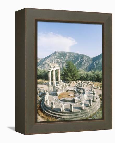 Tholos of the Athena Pronaia in Delphi, Greece-Rainer Hackenberg-Framed Premier Image Canvas