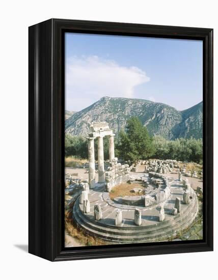 Tholos of the Athena Pronaia in Delphi, Greece-Rainer Hackenberg-Framed Premier Image Canvas