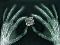 Skeletal Hands Holding Barcode-Thom Lang-Framed Photographic Print