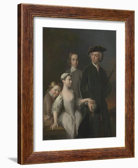 Thomas, 2nd Baron Mansel of Margam with His Blackwood Half-Brothers and Sister-Allan Ramsay-Framed Giclee Print